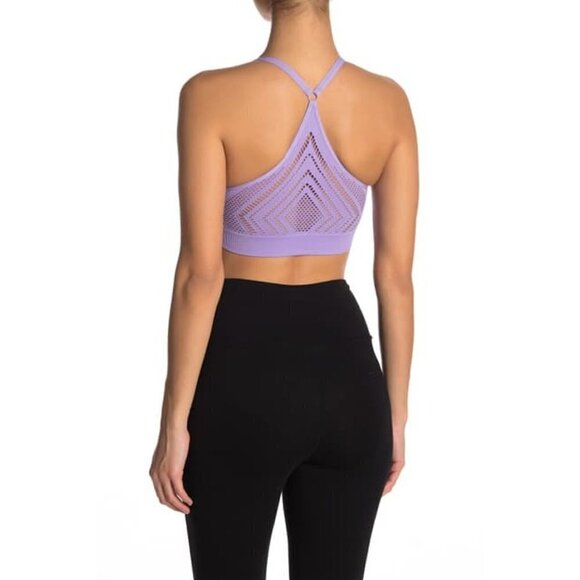 💕MARIKA💕 Seamless Mesh Back Sports Bra ~ Violet XS NWT - Picture 4 of 13